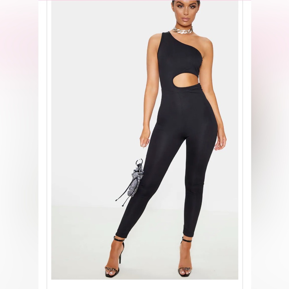 Black One-Shoulder Jumpsuit